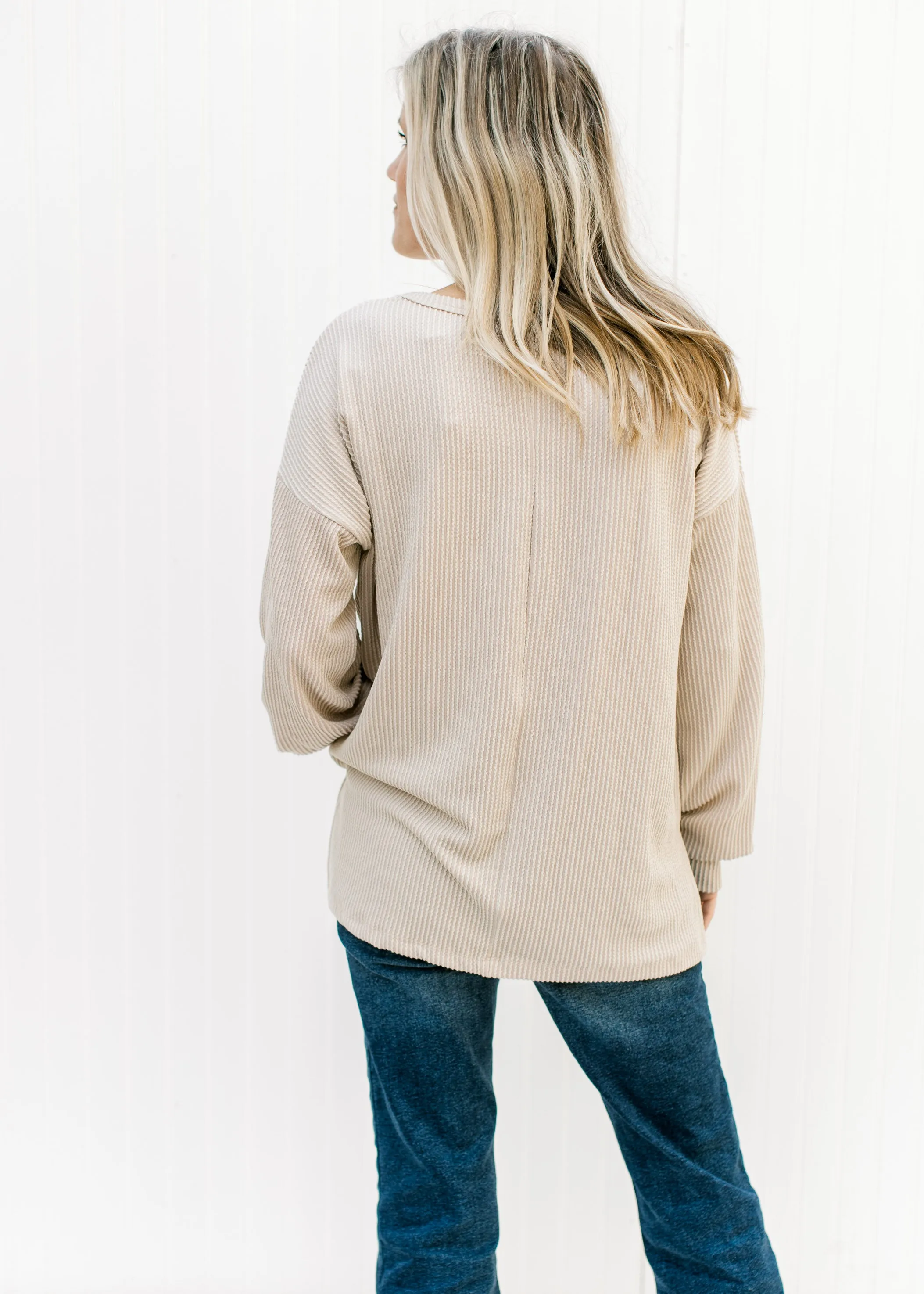 X Tan Corded Top