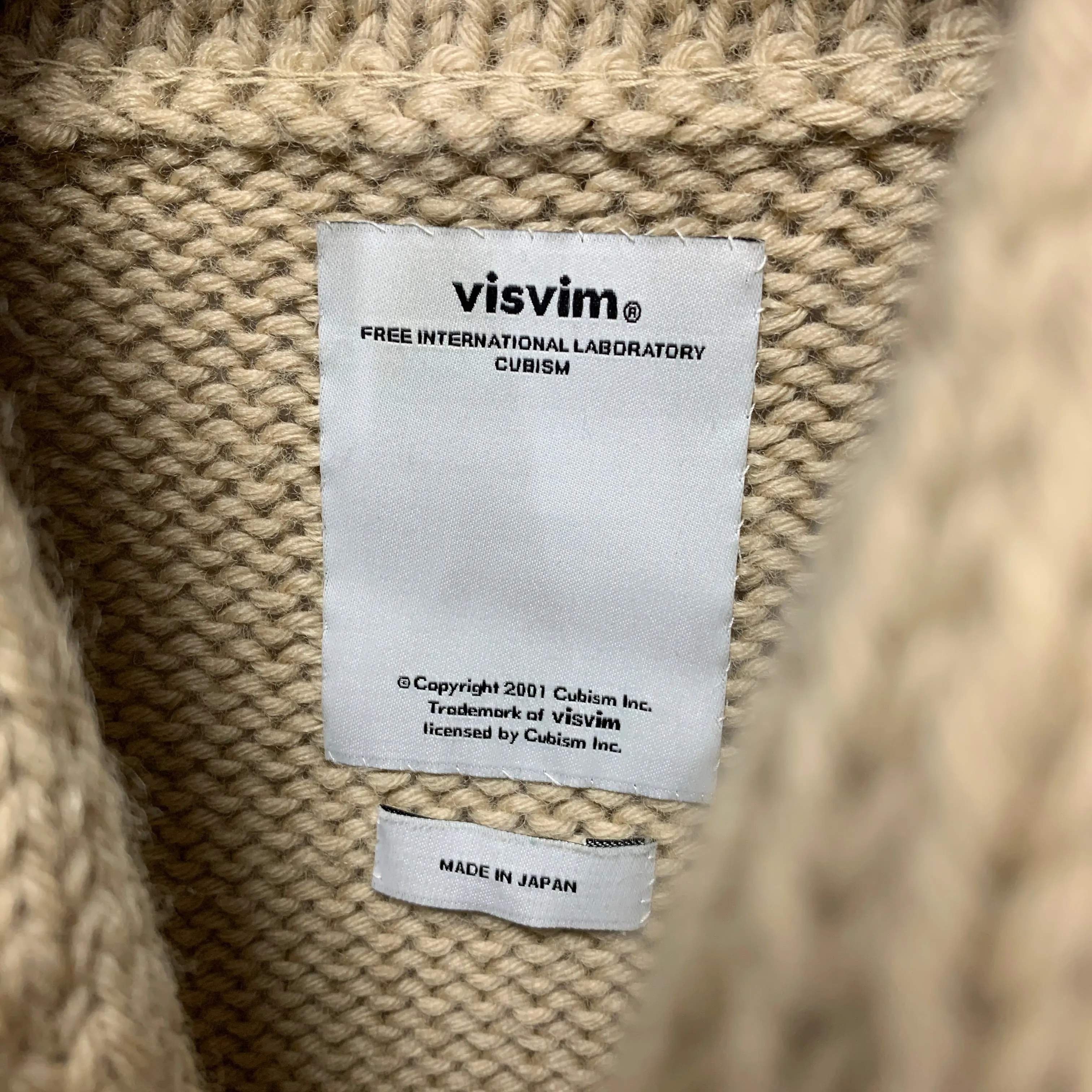 [XL] Visvim 13AW Sturgis Wool Shawl Collar Knit Sweater