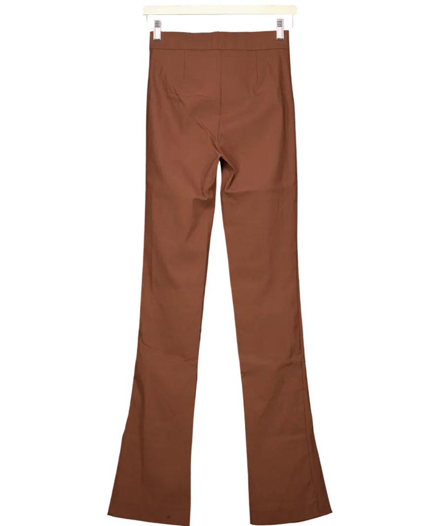 ZARA Brown Flared Trousers UK XS