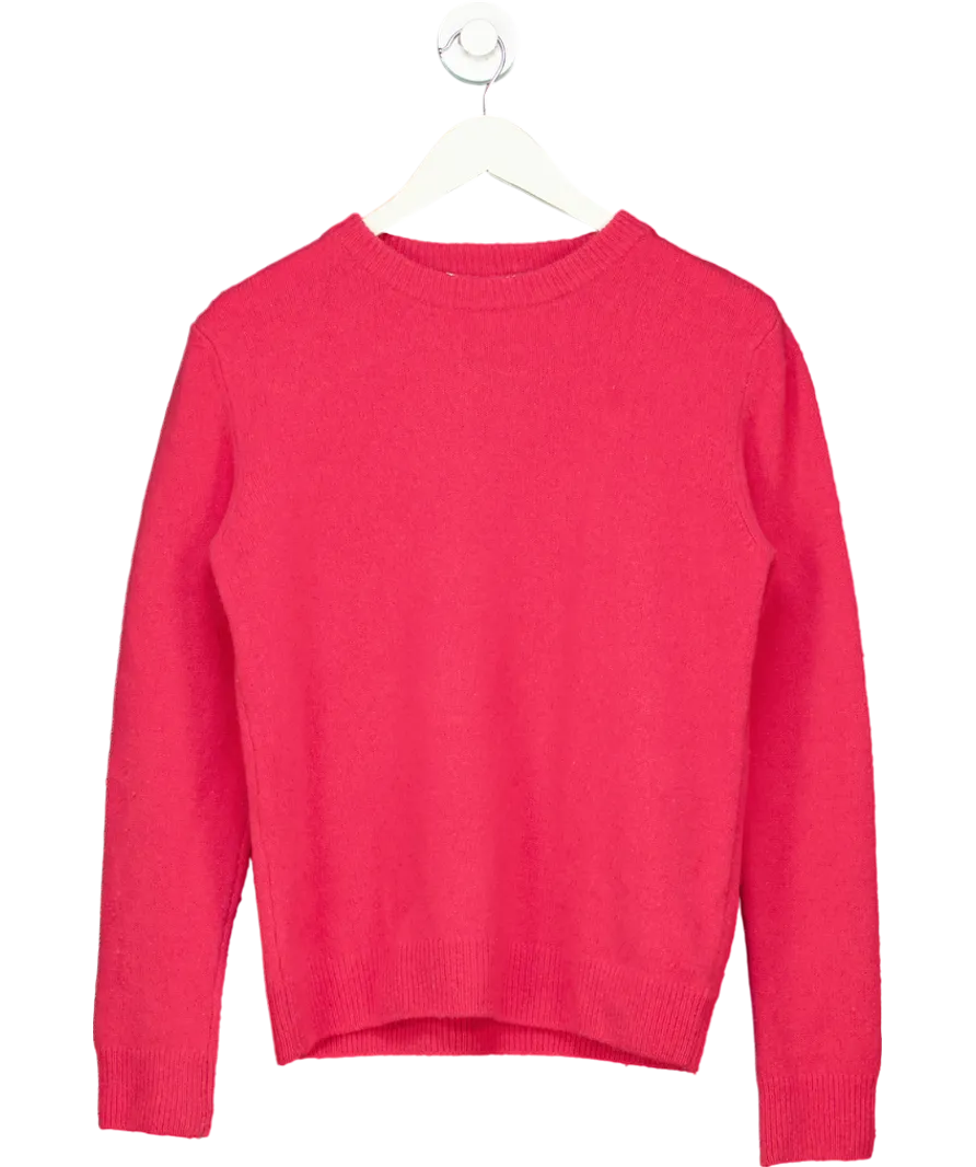 ZARA Red Cashmere Wool Blend Knitted Jumper UK M