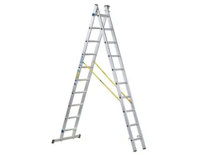 Zarges D-Rung Combination Ladder 2-Part 2 X 10 Rungs