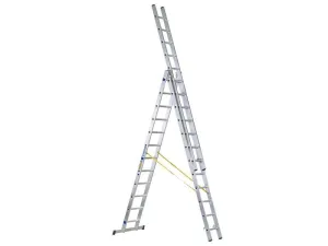 Zarges D-Rung Combination Ladder 3-Part 3 X 12 Rungs