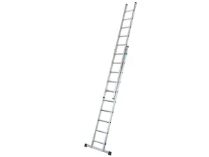 Zarges Double Extension Ladder With Stabiliser Bar 2-Part D-Rungs 2 X 8
